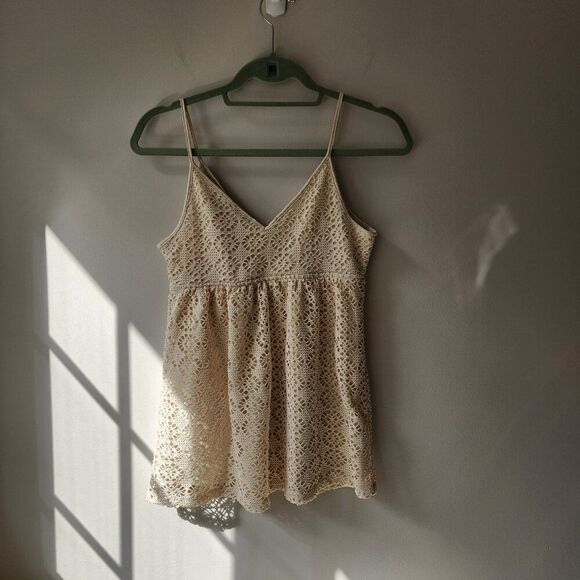 Express Set of Two Lacy Cami Tanks | Crochet | Size Small | Lined | Y2K - Picture 3 of 13